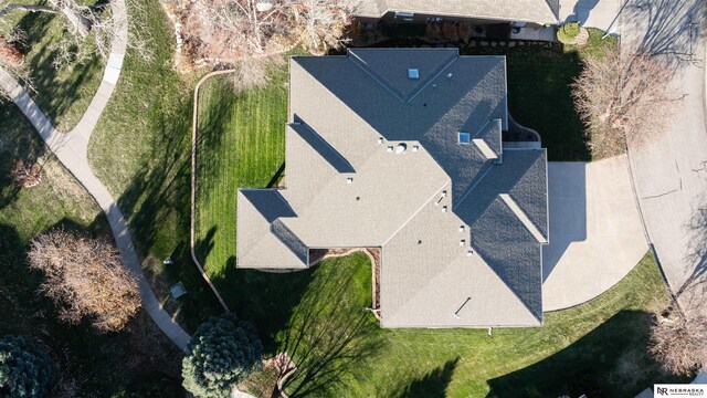view from above of property