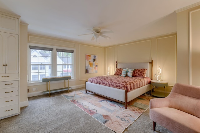 1638 N Nye Ave, Fremont, NE 68025 - bedroom featuring a decorative wall, ceiling fan, and light colored carpet