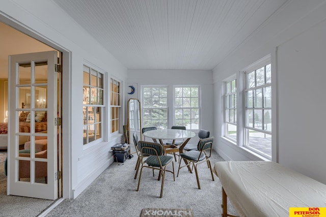 1638 N Nye Ave, Fremont, NE 68025 - sunroom / solarium with wooden ceiling and carpet floors