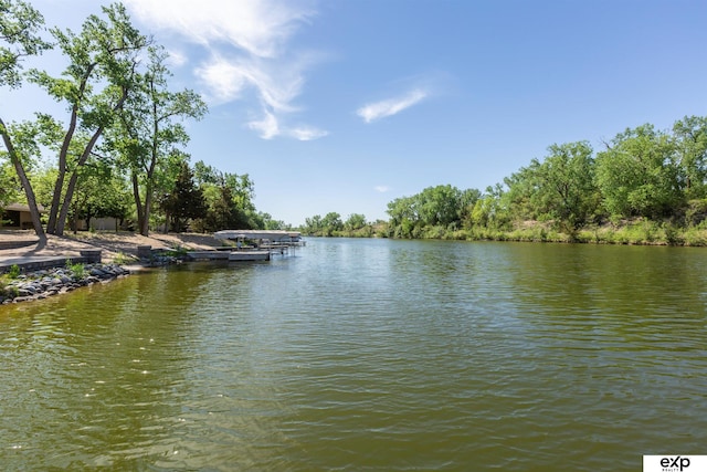 S-1129 Platte Shore Dr, Fremont, NE 68025 - water view featuring a boat dock