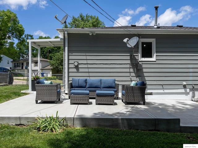 7521 Edward Ave, La Vista, NE 68128 - view of patio featuring outdoor lounge area