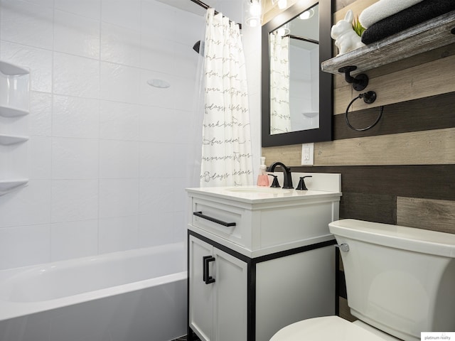 7521 Edward Ave, La Vista, NE 68128 - bathroom with toilet, vanity, and shower / tub combo