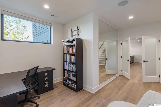 501 S 243rd St, Waterloo, NE 68069 - office featuring light wood-type flooring, recessed lighting, and baseboards