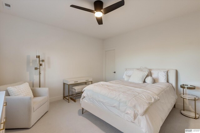 501 S 243rd St, Waterloo, NE 68069 - bedroom featuring light colored carpet, a ceiling fan, and baseboards