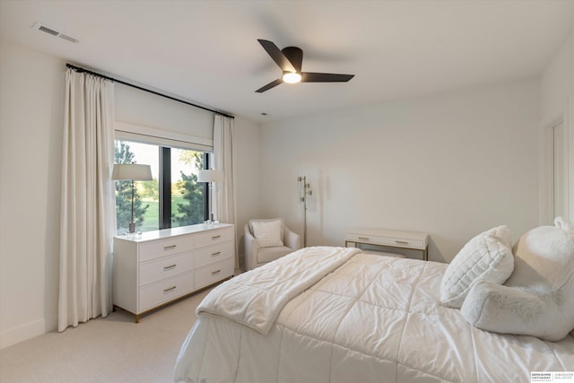 501 S 243rd St, Waterloo, NE 68069 - bedroom with light carpet and a ceiling fan