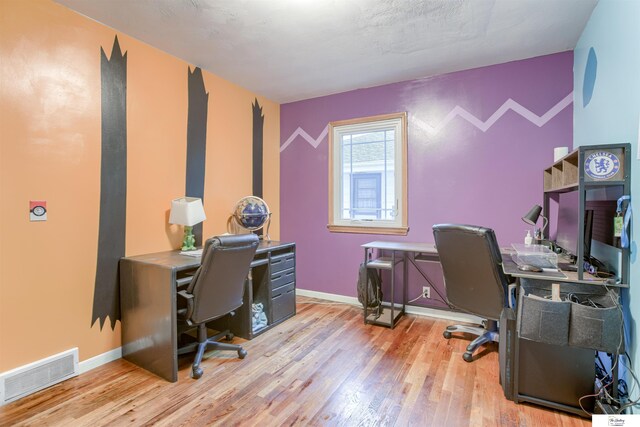 7545 Sherman Dr, Omaha, NE 68134 - office area featuring light wood-type flooring and baseboards