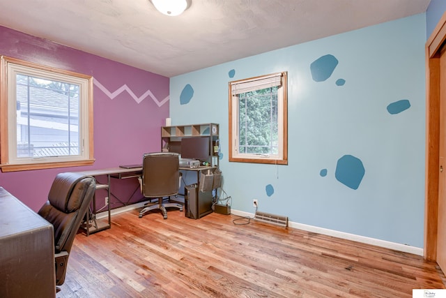 7545 Sherman Dr, Omaha, NE 68134 - office featuring wood finished floors, healthy amount of natural light, and baseboards