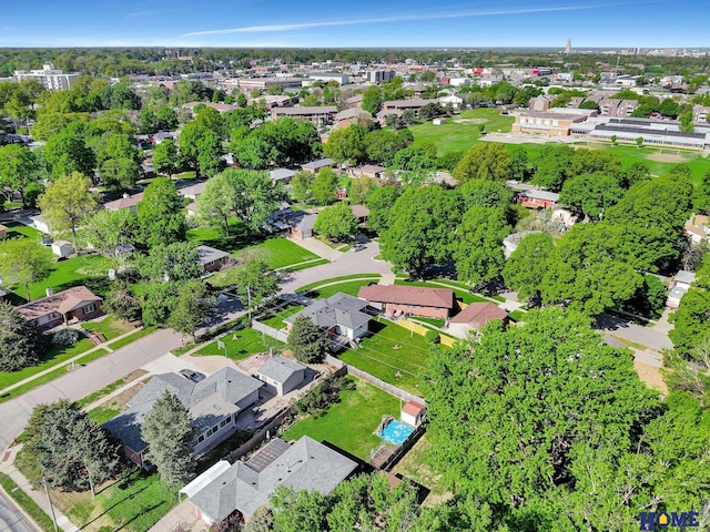 bird's eye view featuring a residential view