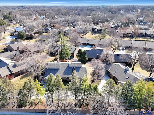 aerial view of residential area