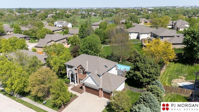 birds eye view of property featuring a residential view