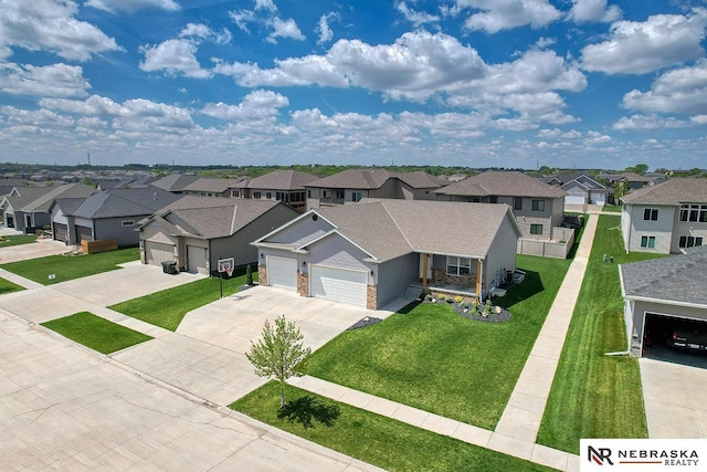 aerial perspective of suburban area