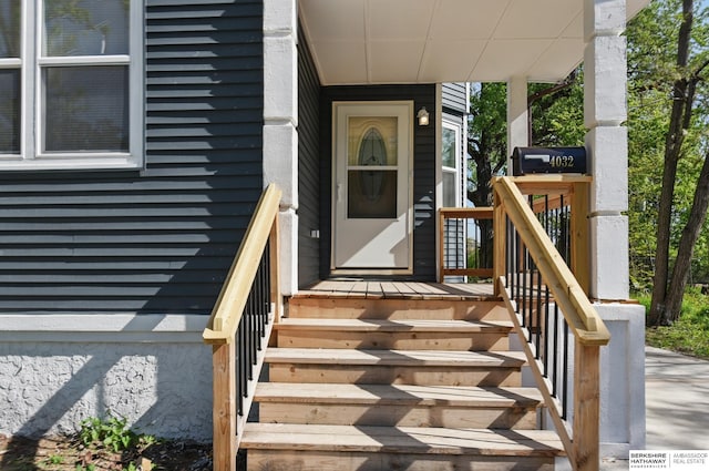 view of doorway to property