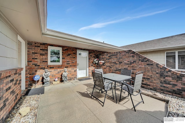view of patio / terrace featuring outdoor dining area
