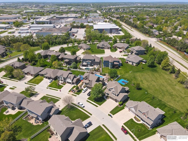 aerial view of residential area