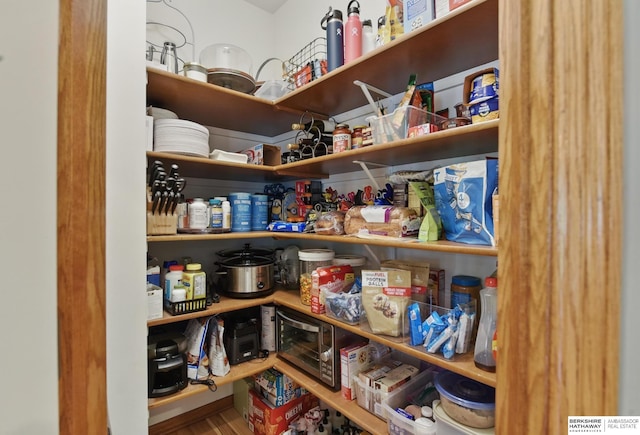 view of storage area