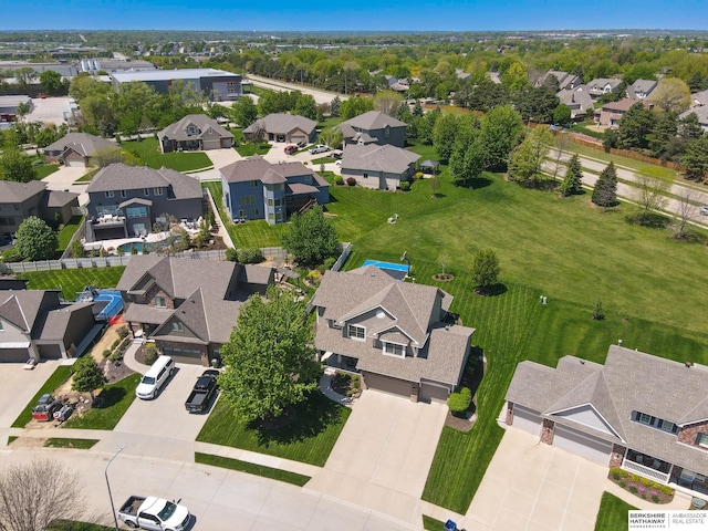 aerial view of residential area