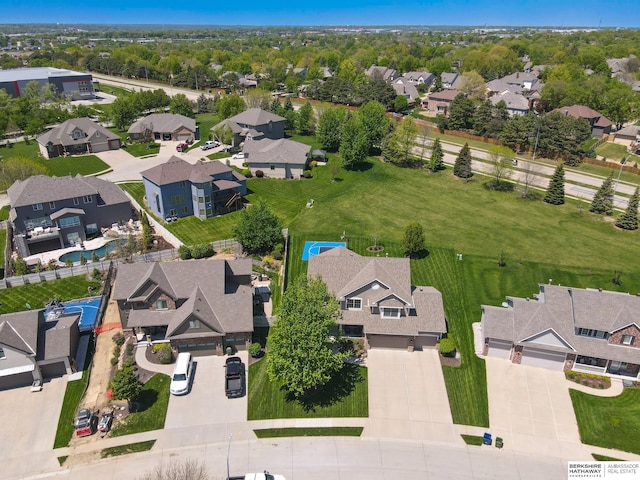 aerial view of residential area