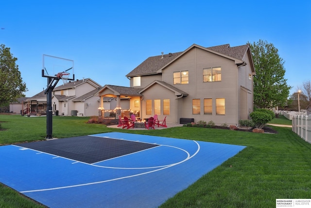 view of basketball court featuring basketball court