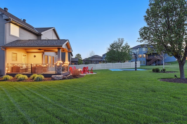 view of yard with a patio area