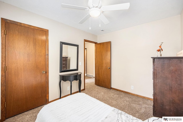 14523 Parker St, Omaha, NE 68154 - bedroom featuring carpet floors, baseboards, and ceiling fan