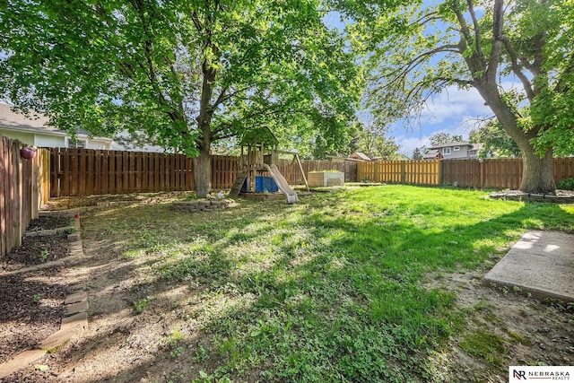 14523 Parker St, Omaha, NE 68154 - view of yard with a playground