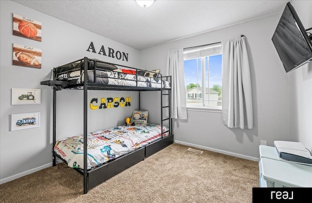 11019 Weber St, Omaha, NE 68142 - carpeted bedroom featuring baseboards and a textured ceiling