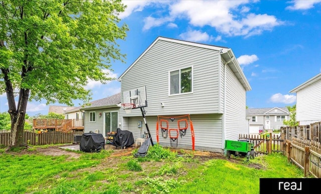 11019 Weber St, Omaha, NE 68142 - back of house featuring a fenced backyard