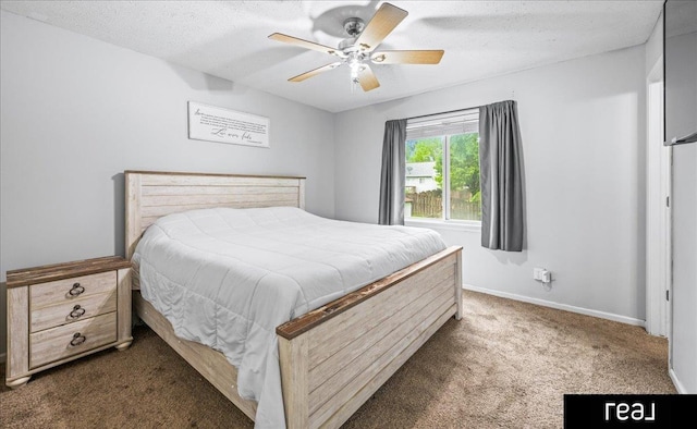 11019 Weber St, Omaha, NE 68142 - bedroom featuring carpet flooring, a ceiling fan, baseboards, and a textured ceiling
