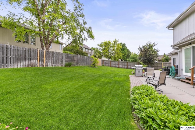 view of yard featuring a patio area