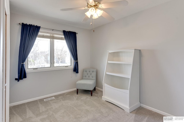 8114 S 167th St, Omaha, NE 68136 - sitting room with a ceiling fan and carpet