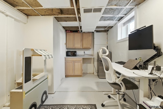 view of office area