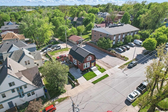 aerial view of residential area