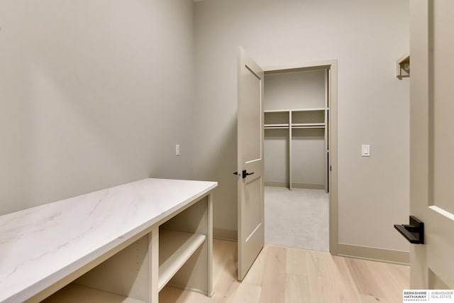 bathroom featuring wood finished floors