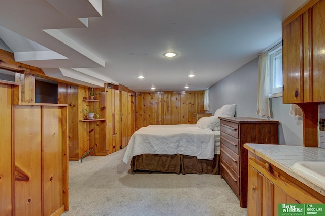 4939 Hickory St, Omaha, NE 68106 - bedroom featuring light colored carpet and recessed lighting