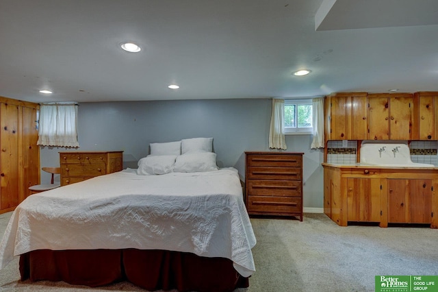 4939 Hickory St, Omaha, NE 68106 - bedroom featuring light colored carpet, recessed lighting, and baseboards