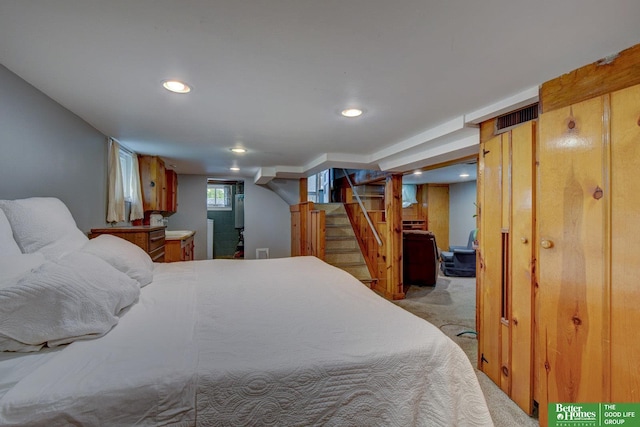 4939 Hickory St, Omaha, NE 68106 - bedroom featuring light carpet and recessed lighting