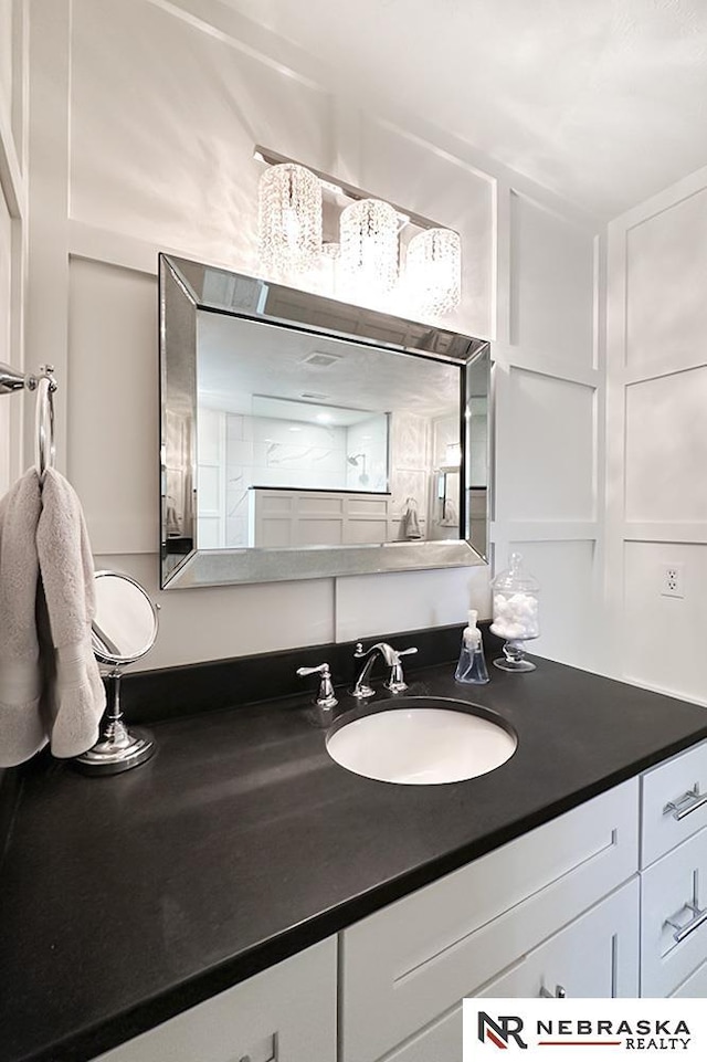bathroom with vanity