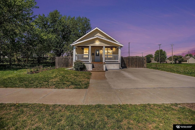 view of front of home with a porch