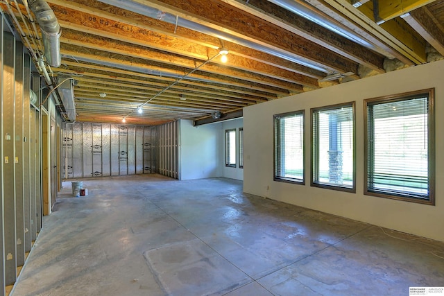 view of basement