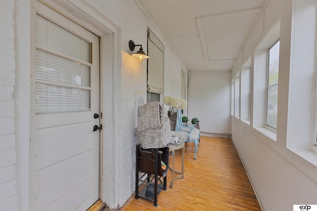 2939 Martha St, Omaha, NE 68105 - hallway featuring light wood-style floors