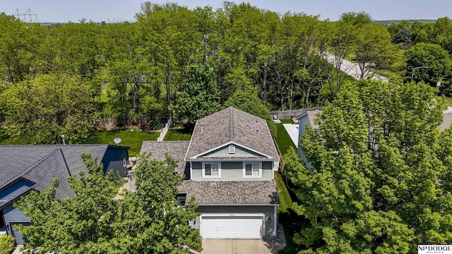 view from above of property