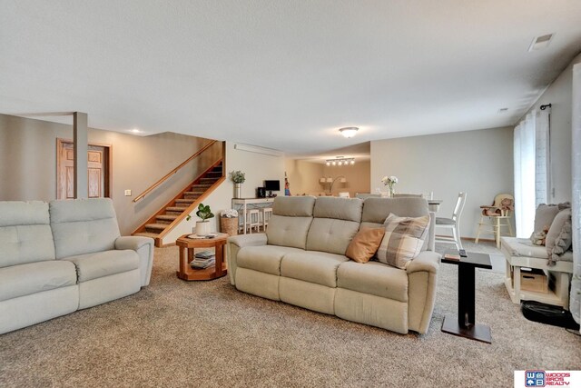 1714 S 14th Circle Dr, Beatrice, NE 68310 - carpeted living area with stairs