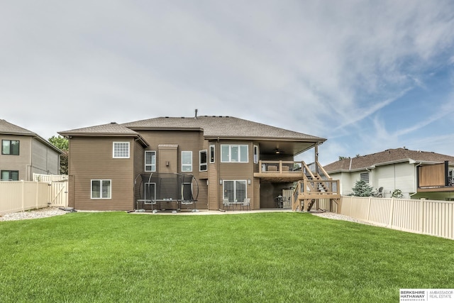 7309 S 196th Cir, Gretna, NE 68028 - rear view of property featuring a patio, stairs, and ceiling fan
