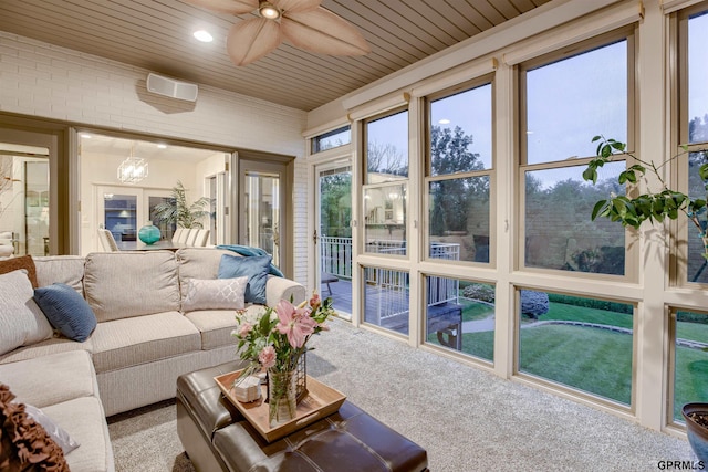 3835 S 179th Ter, Omaha, NE 68130 - sunroom featuring carpet flooring and wooden ceiling