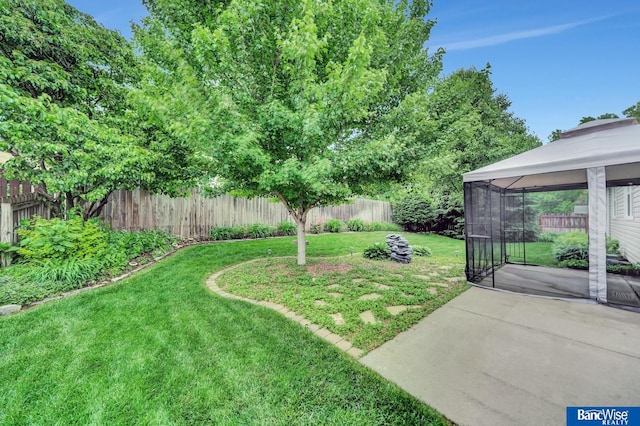 2727 N 75th St, Lincoln, NE 68507 - view of yard featuring a patio area and a gazebo
