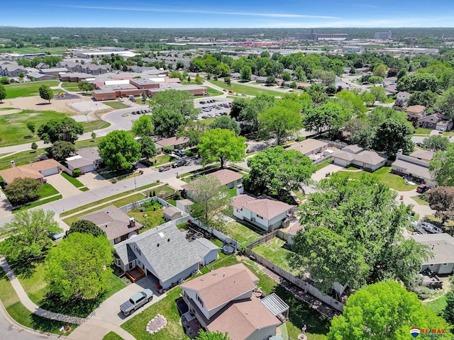 aerial view of residential area