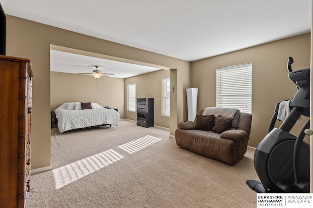 9002 N 156th Ave, Bennington, NE 68007 - bedroom featuring carpet flooring, ceiling fan, and baseboards