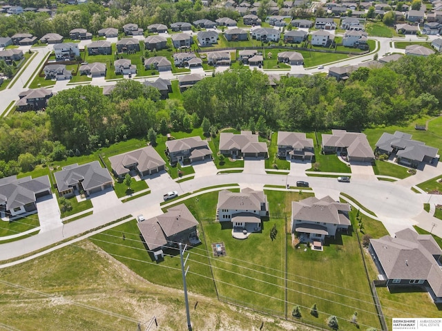aerial overview of property's location with nearby suburban area