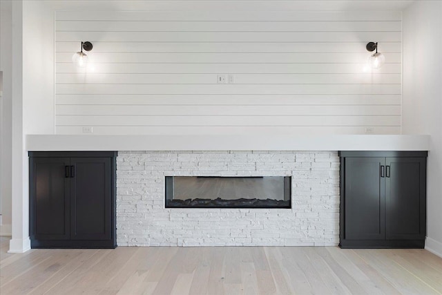 detailed view of wood finished floors and baseboards