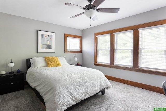 319 N 37th St, Omaha, NE 68131 - bedroom featuring carpet, baseboards, and ceiling fan